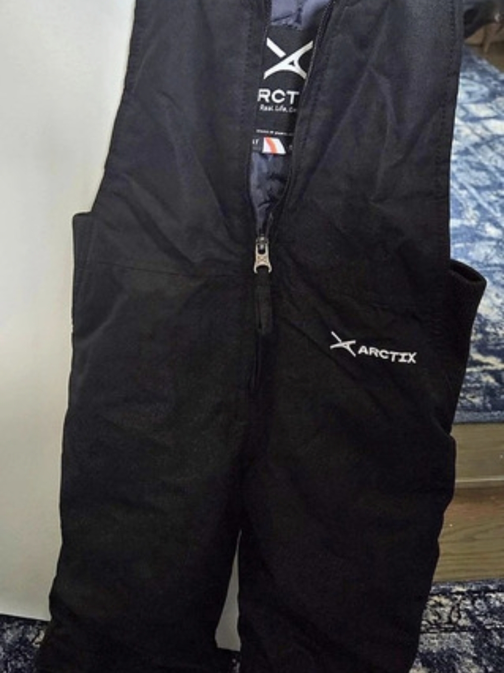 4T Arctix Kids Chest-High Insulated Snow-Bib Overalls Black